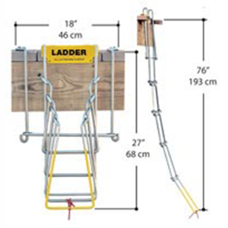 Wiegen geluk Besmettelijke ziekte Dock Safety Ladder - Plate-Mount 28-52" Freeboard Model SL2852 - Scandia  Marine Products